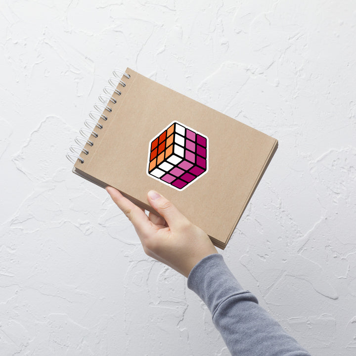 Lesbian Pride Flag Rubik’s Cube Sticker