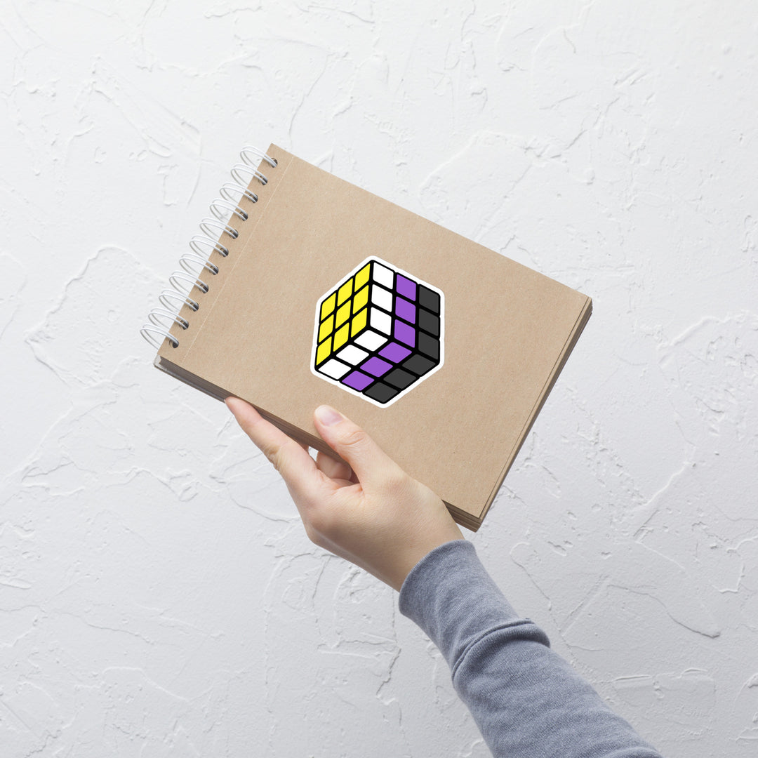 Non Binary Pride Flag Rubik’s Cube Sticker