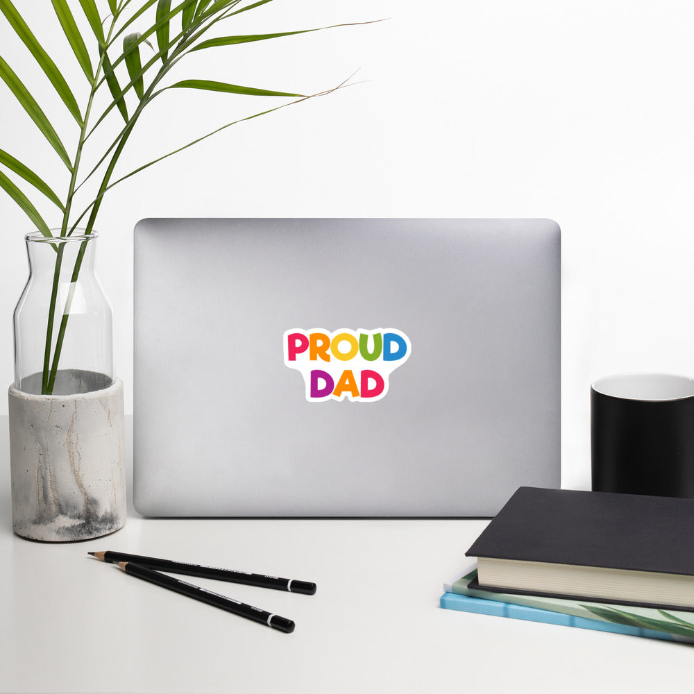Proud Dad Sticker Stickers The Rainbow Stores