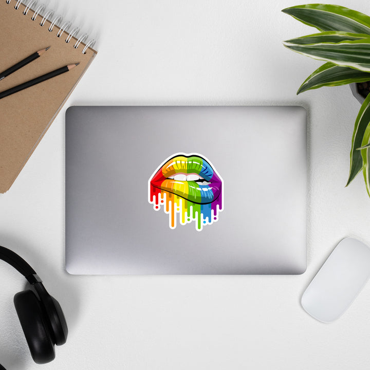 Rainbow Pride Lips Sticker Stickers The Rainbow Stores
