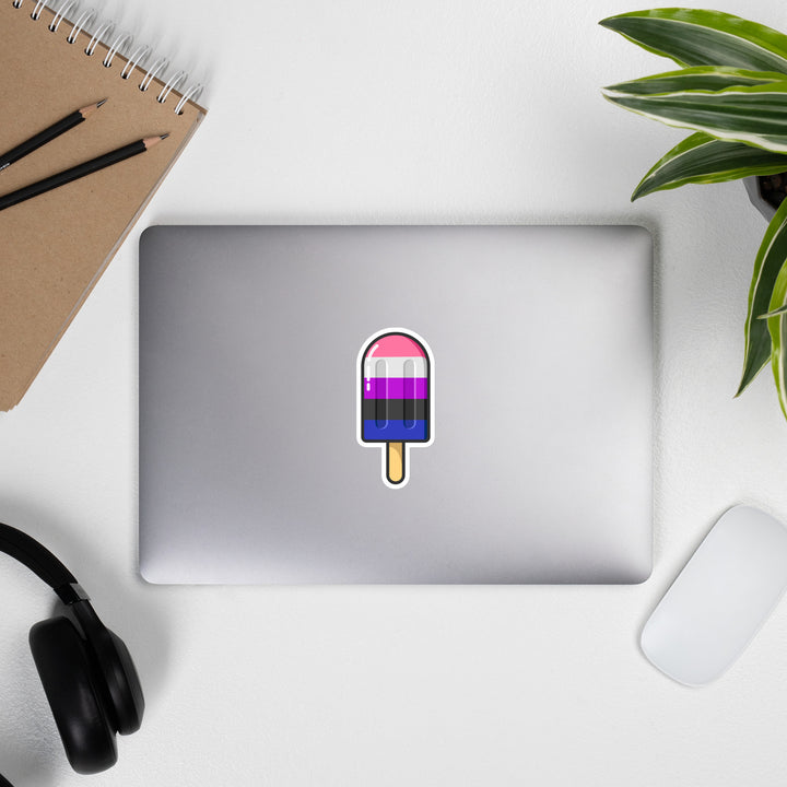 Gender Fluid Pride Flag Ice Pop Sticker Stickers The Rainbow Stores