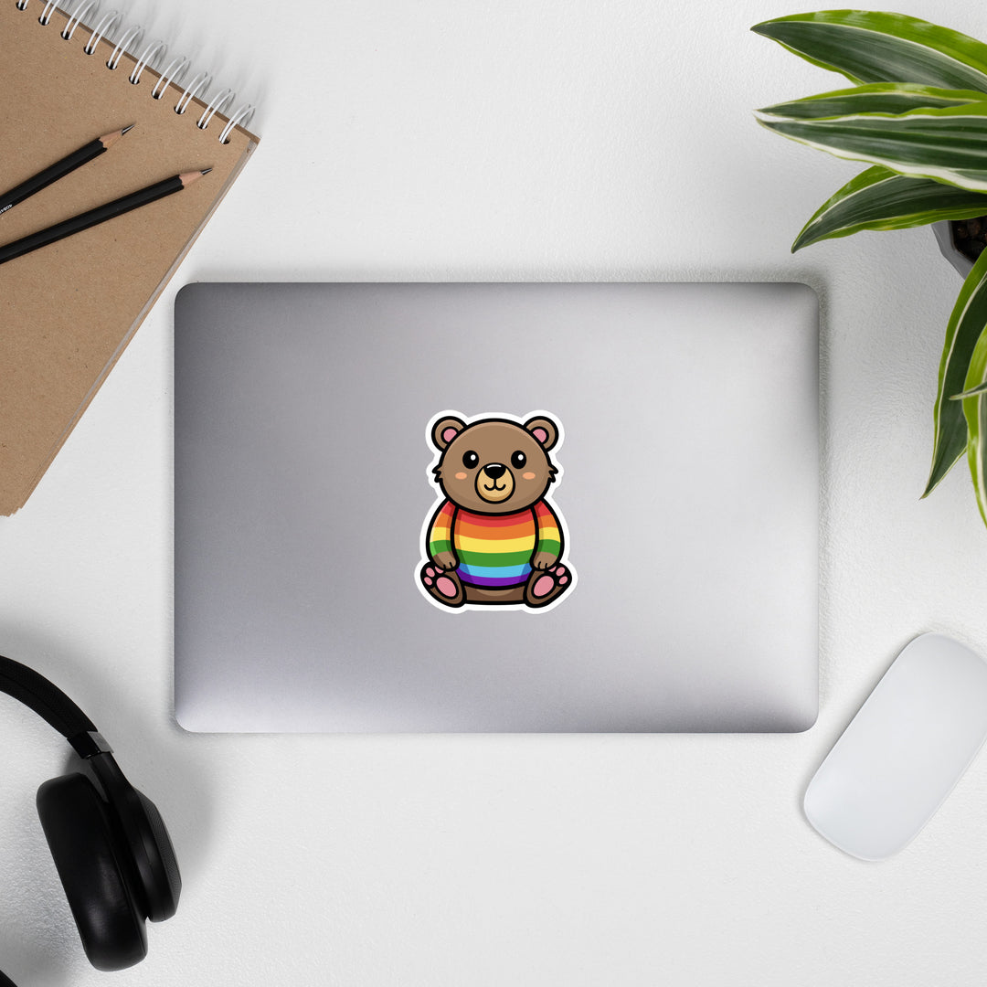Rainbow Pride Bear Sticker Stickers The Rainbow Stores