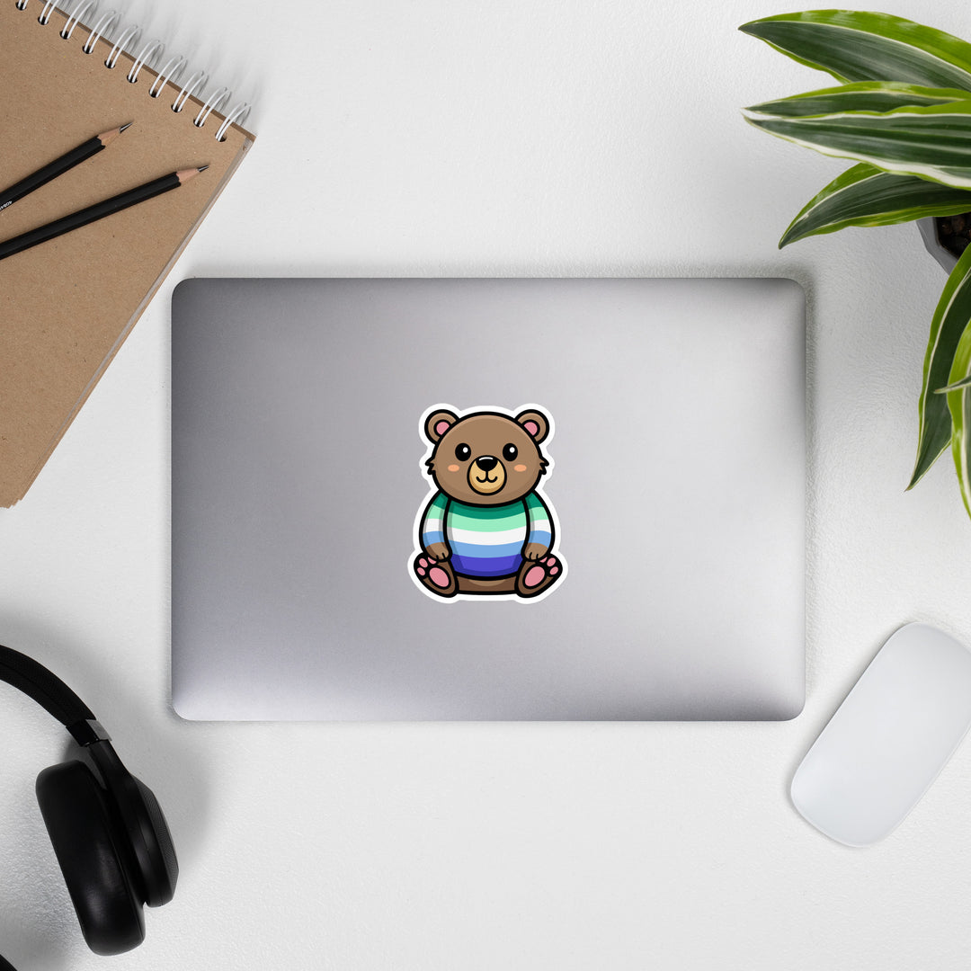 Gay Men's Pride Bear Sticker Stickers The Rainbow Stores