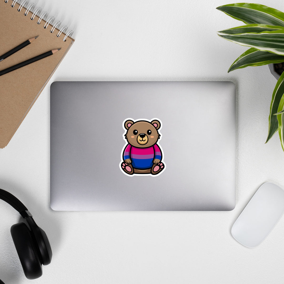 Bi Pride Bear Sticker Stickers The Rainbow Stores