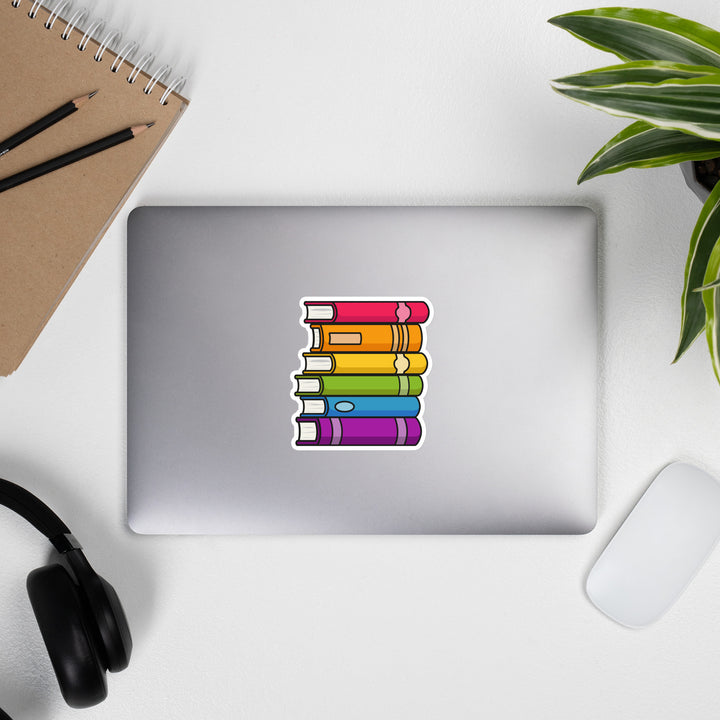 Rainbow Pride Flag Book Stack Sticker Stickers The Rainbow Stores