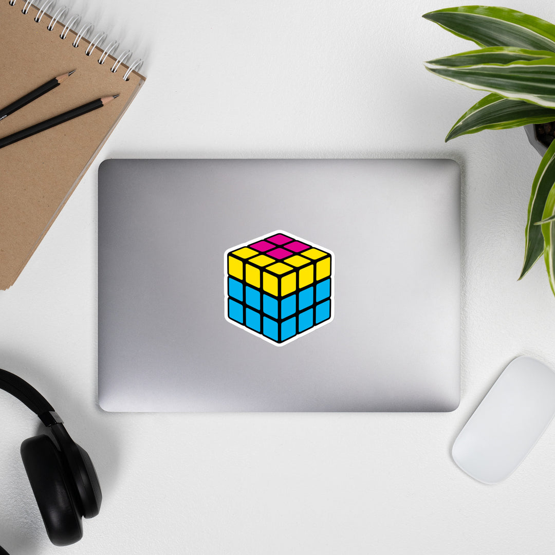Pansexual Pride Flag Rubik’s Cube Sticker Stickers The Rainbow Stores