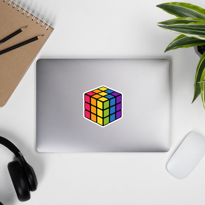 Rainbow Pride Flag Rubik’s Cube Sticker Stickers The Rainbow Stores