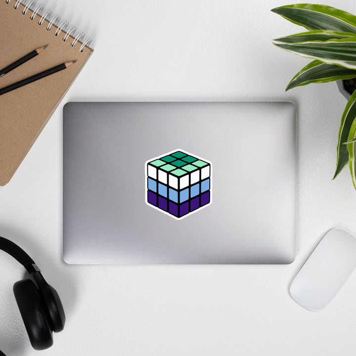 Gay Men's Pride Flag Rubik’s Cube Sticker Stickers The Rainbow Stores