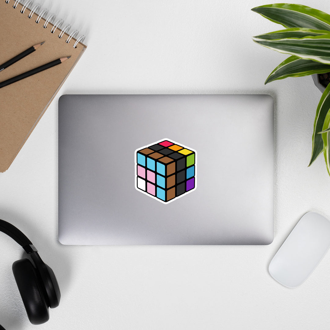 Progress Pride Flag Rubik’s Cube Sticker