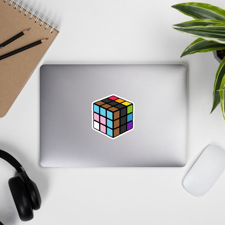 Progress Pride Flag Rubik’s Cube Sticker