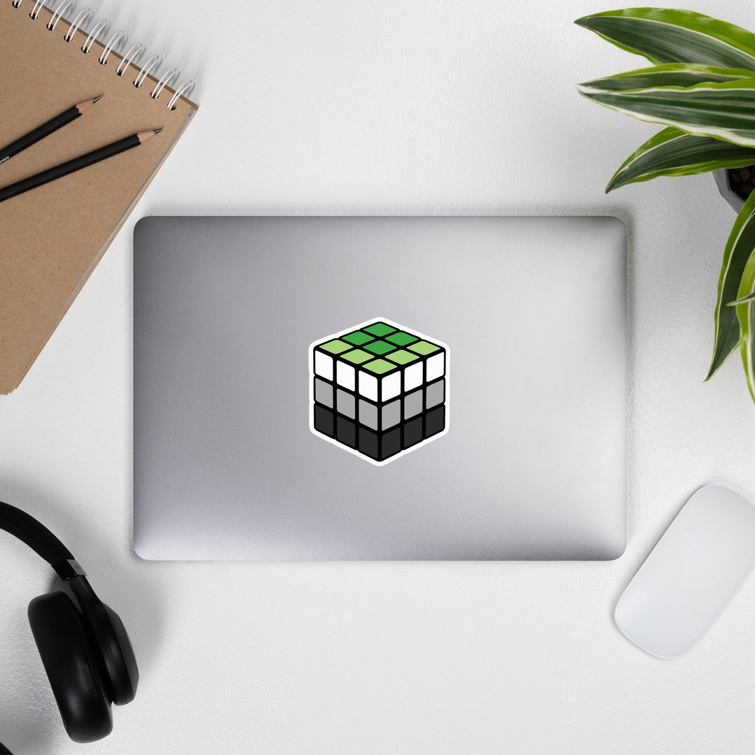Aromantic Pride Flag Rubik’s Cube Sticker