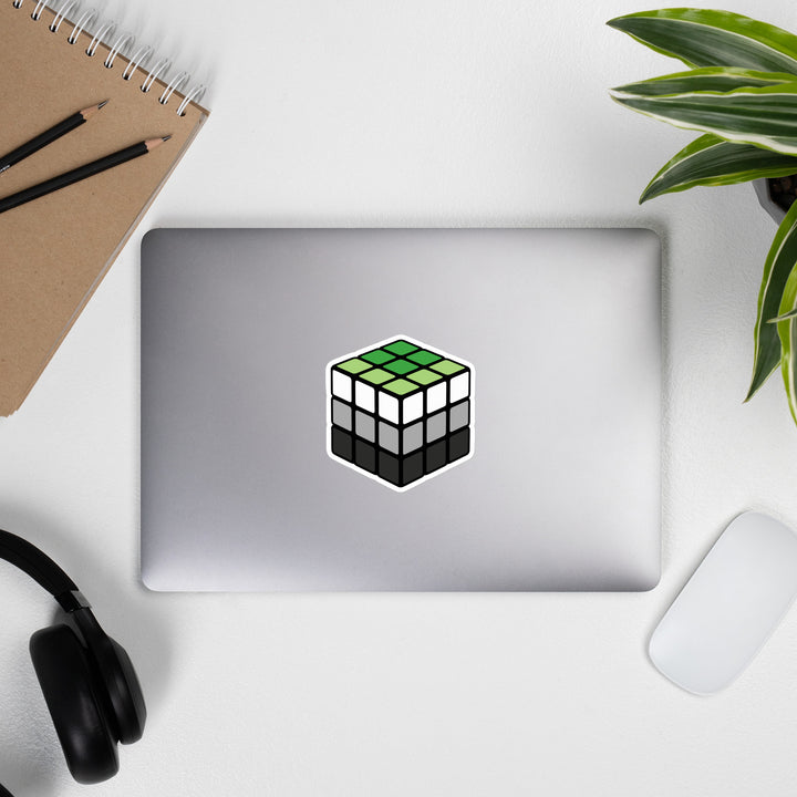 Aromantic Pride Flag Rubik’s Cube Sticker