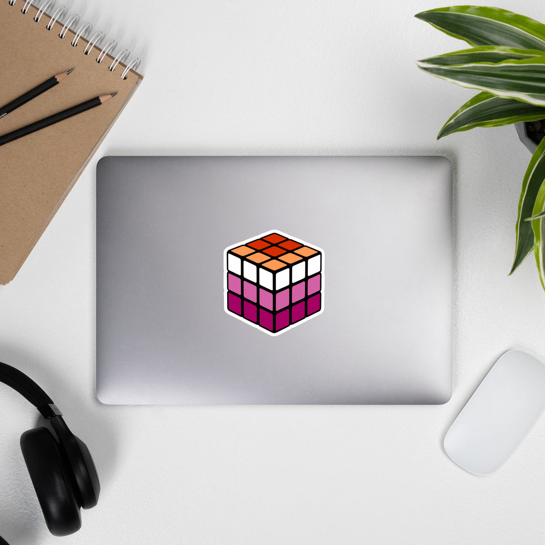 Lesbian Pride Flag Rubik’s Cube Sticker