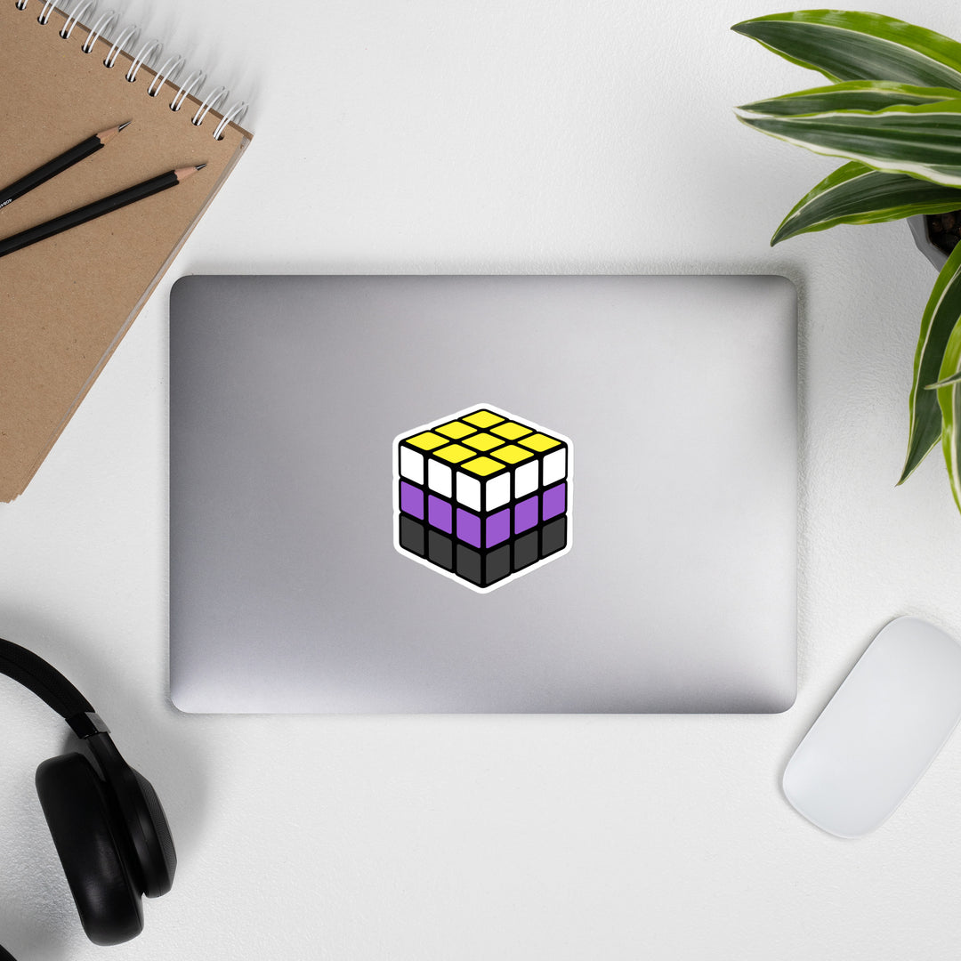 Non Binary Pride Flag Rubik’s Cube Sticker