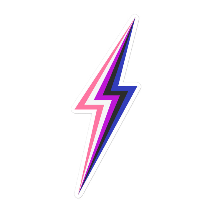 Gender Fluid Pride Lightning Sticker Stickers The Rainbow Stores