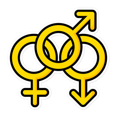 Bisexual Man Symbol Sticker Stickers The Rainbow Stores