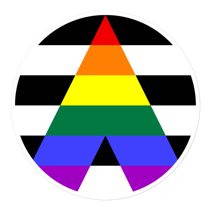 Circular LGBTQ+ Ally Sticker Stickers The Rainbow Stores