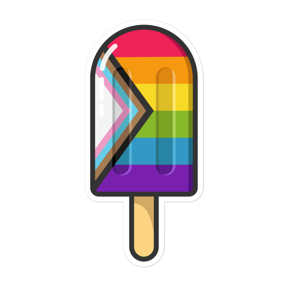 Progress Pride Flag Ice Pop Sticker Stickers The Rainbow Stores