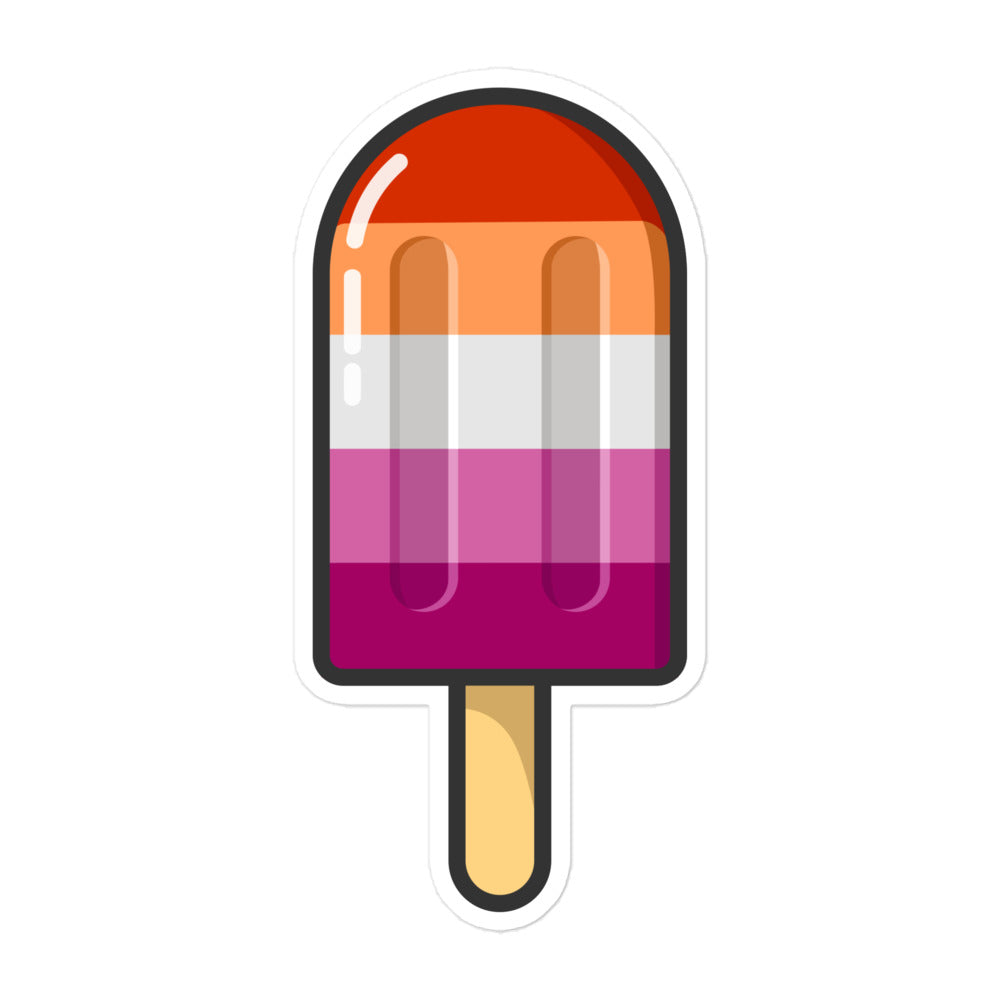 Lesbian Pride Flag Ice Pop Sticker The Rainbow Stores