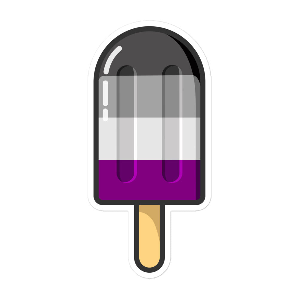 Asexual Pride Flag Ice Pop Sticker Stickers The Rainbow Stores
