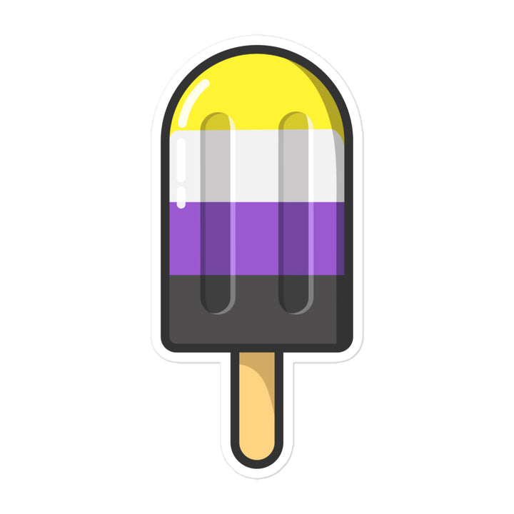 Non Binary Pride Flag Ice Pop Sticker Stickers The Rainbow Stores