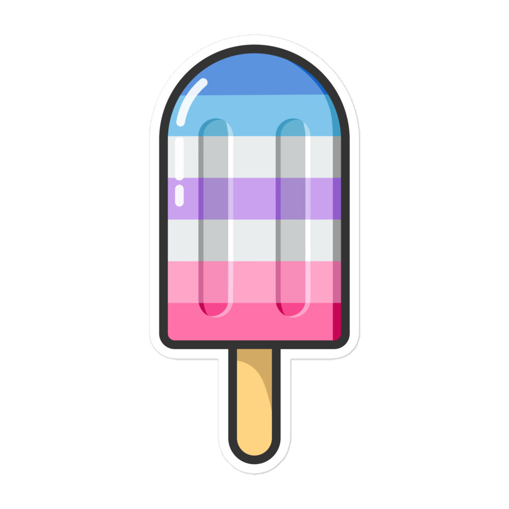 Bigender Pride Flag Ice Pop Sticker Stickers The Rainbow Stores