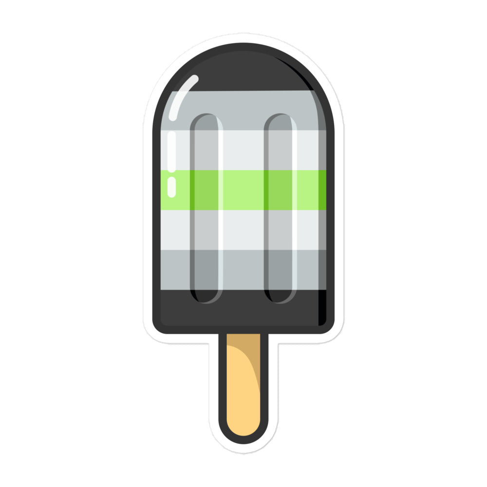 Agender Pride Flag Ice Pop Sticker Stickers The Rainbow Stores