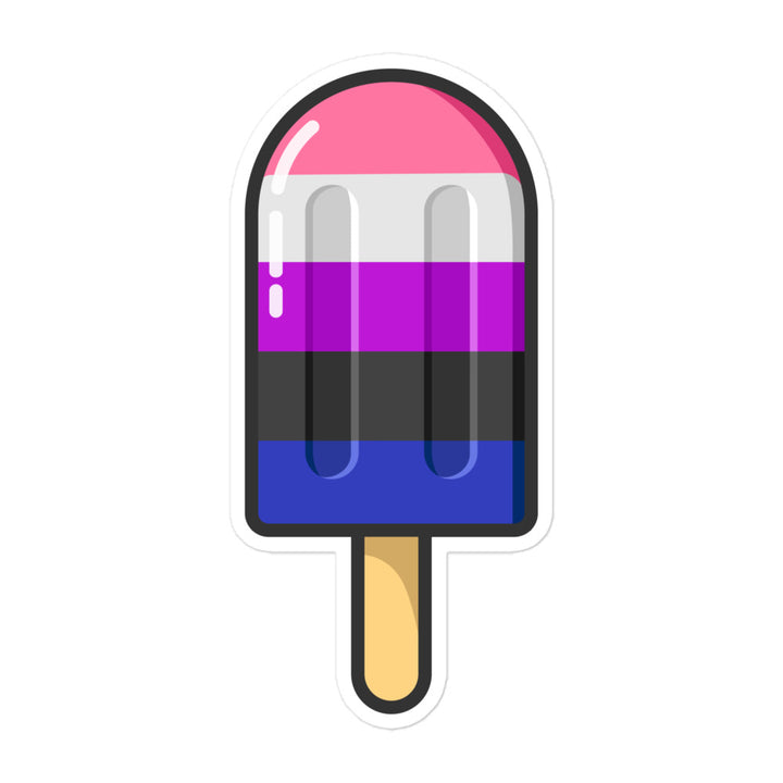 Gender Fluid Pride Flag Ice Pop Sticker Stickers The Rainbow Stores