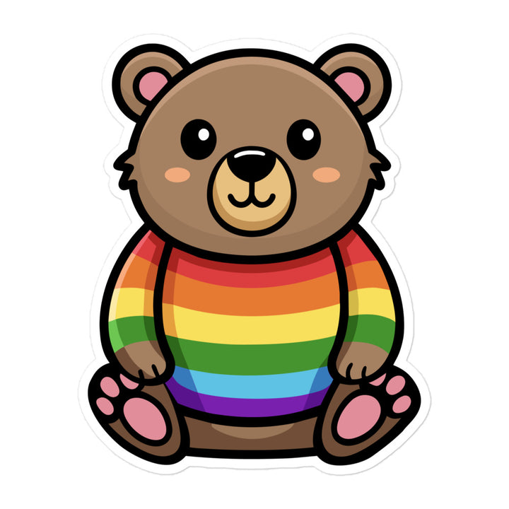 Rainbow Pride Bear Sticker Stickers The Rainbow Stores