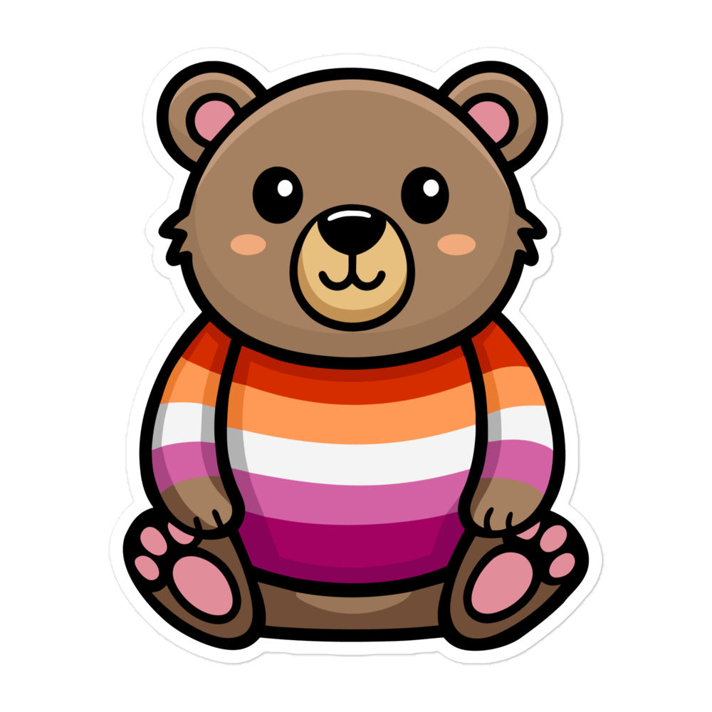 Lesbian Pride Bear Sticker Stickers The Rainbow Stores
