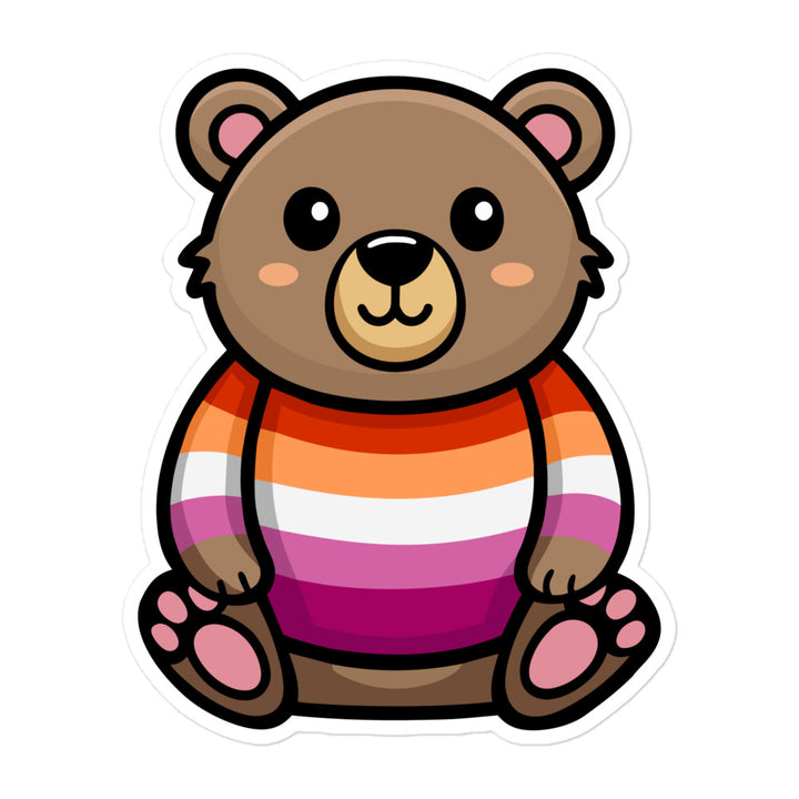 Lesbian Pride Bear Sticker Stickers The Rainbow Stores