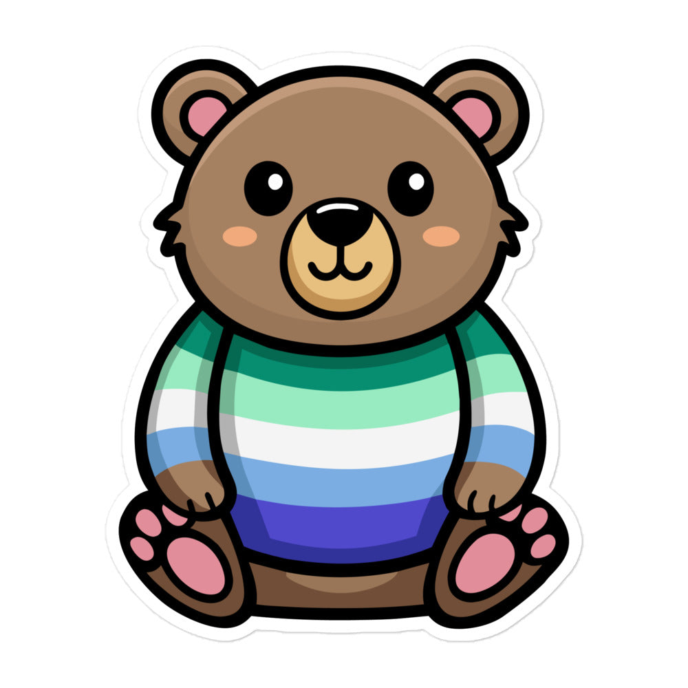 Gay Men's Pride Bear Sticker Stickers The Rainbow Stores