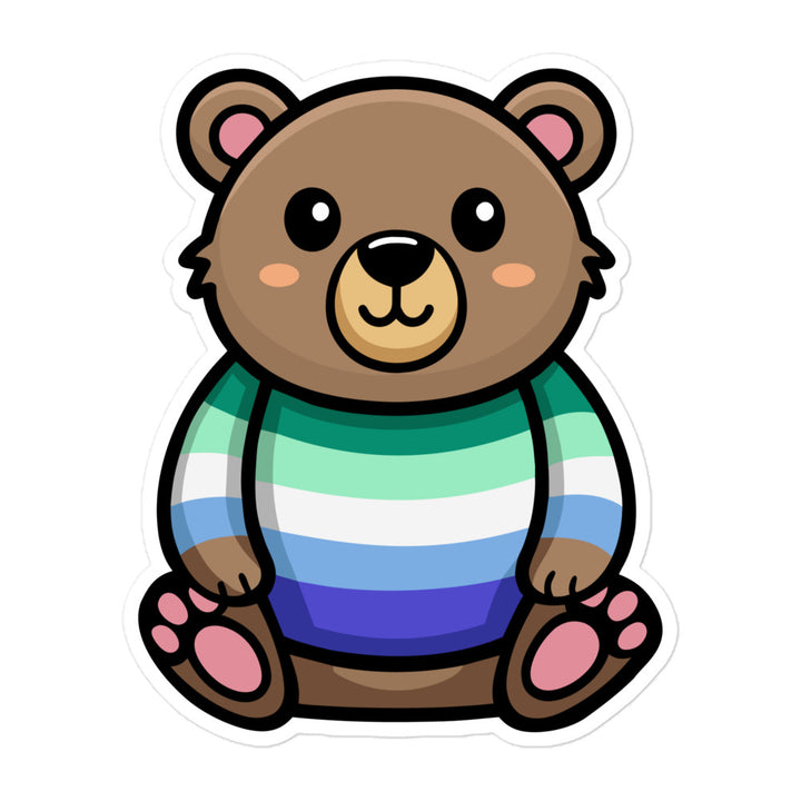 Gay Men's Pride Bear Sticker Stickers The Rainbow Stores