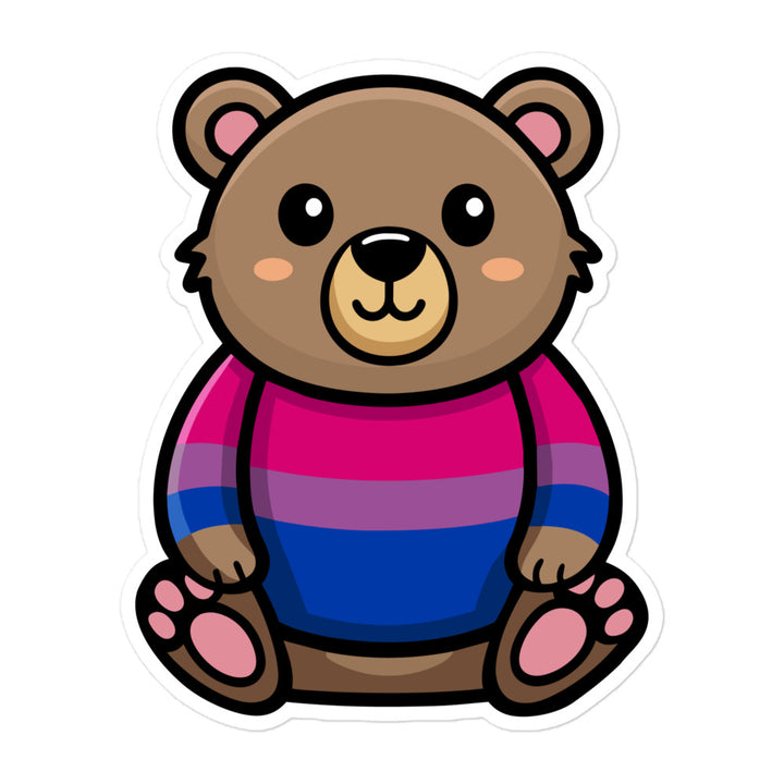 Bi Pride Bear Sticker Stickers The Rainbow Stores