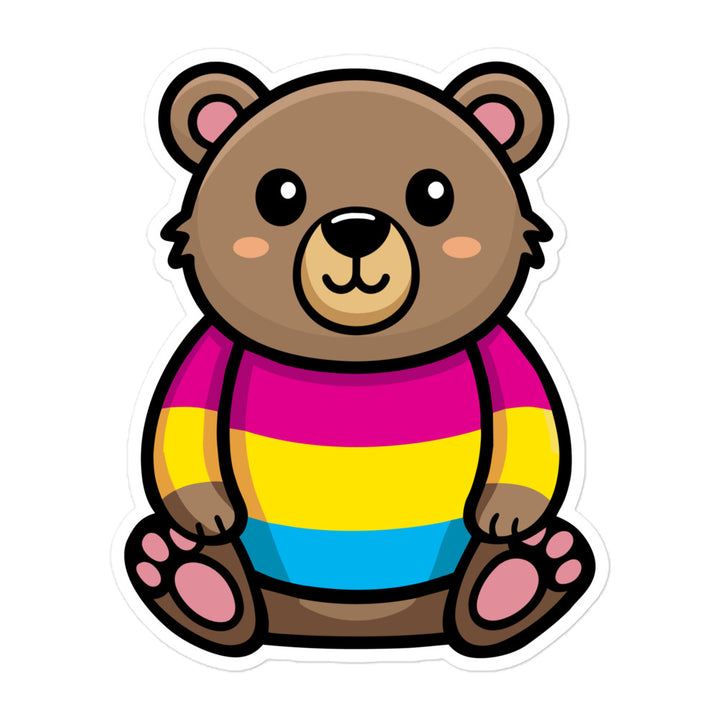 Pansexual Pride Bear Sticker Stickers The Rainbow Stores
