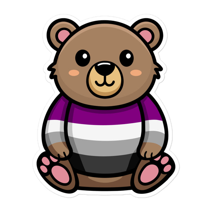 Asexual Pride Bear Sticker Stickers The Rainbow Stores