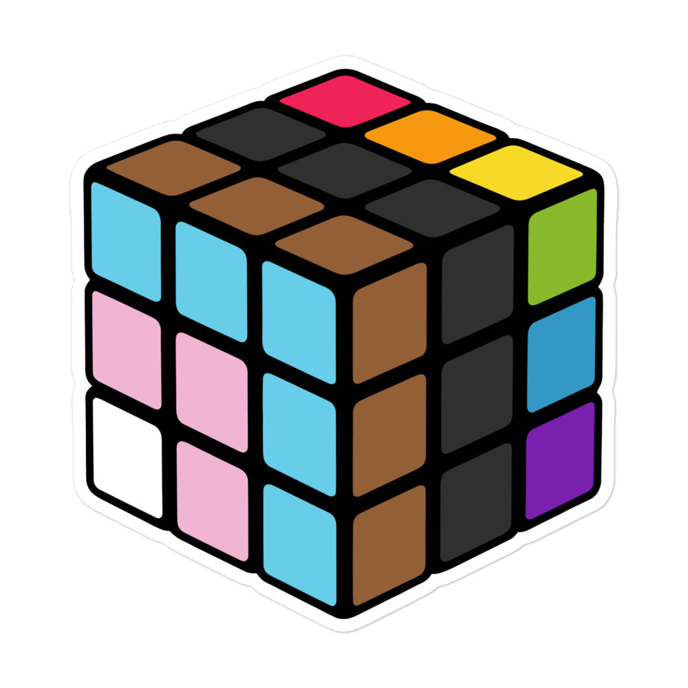 Progress Pride Flag Rubik’s Cube Sticker The Rainbow Stores