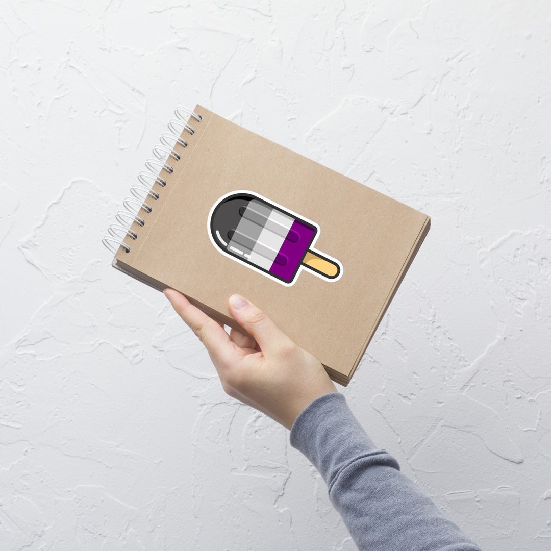 Asexual Pride Flag Ice Pop Sticker Stickers The Rainbow Stores