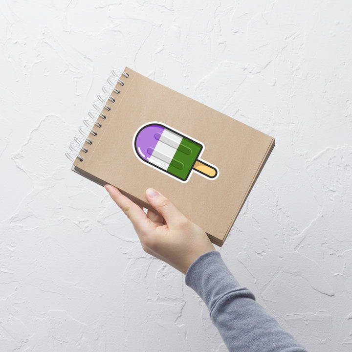 Genderqueer Pride Flag Ice Pop Sticker Stickers The Rainbow Stores