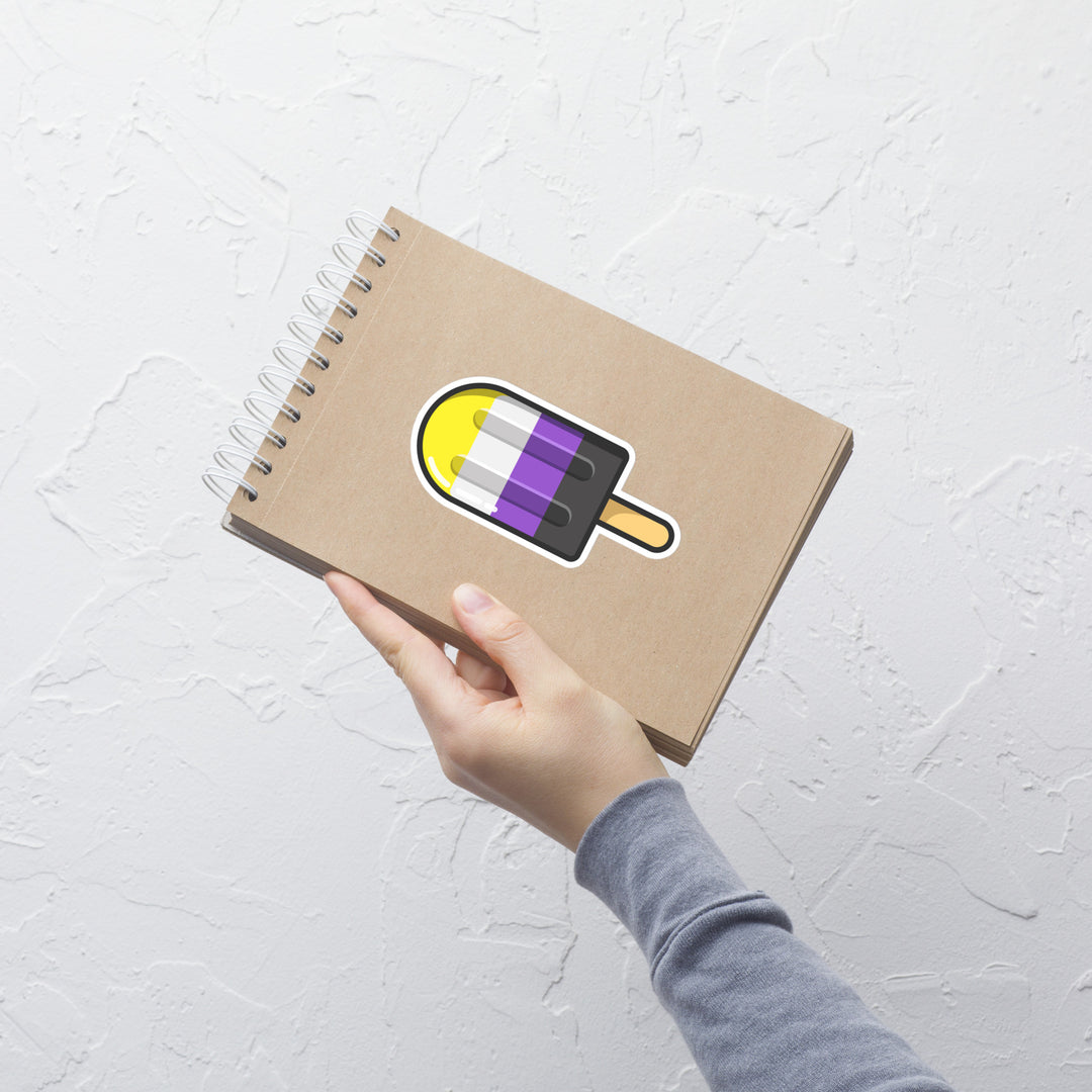 Non Binary Pride Flag Ice Pop Sticker Stickers The Rainbow Stores
