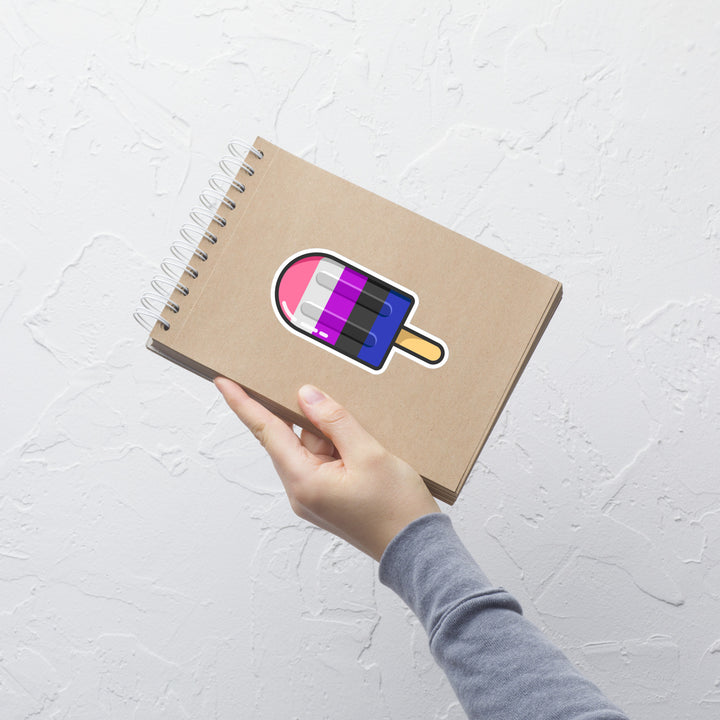 Gender Fluid Pride Flag Ice Pop Sticker Stickers The Rainbow Stores