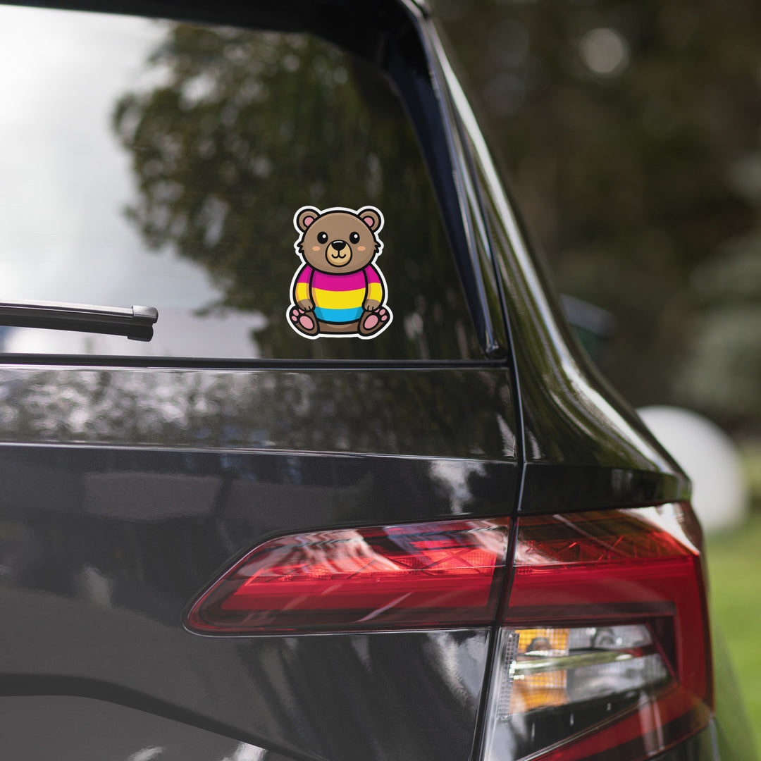 Pansexual Pride Bear Sticker Stickers The Rainbow Stores