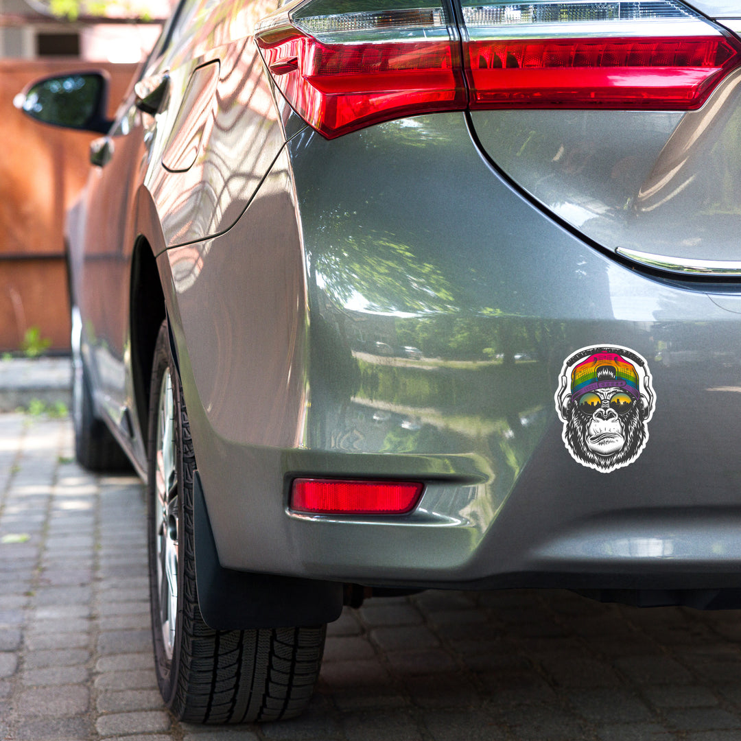 Rainbow Gorilla Sticker Stickers The Rainbow Stores