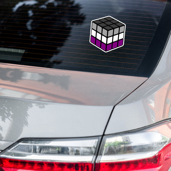 Asexual Pride Flag Rubik’s Cube Sticker Stickers The Rainbow Stores