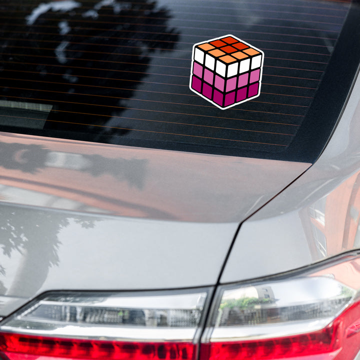 Lesbian Pride Flag Rubik’s Cube Sticker