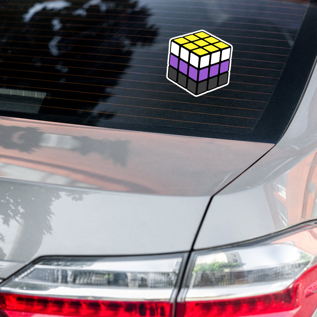 Non Binary Pride Flag Rubik’s Cube Sticker