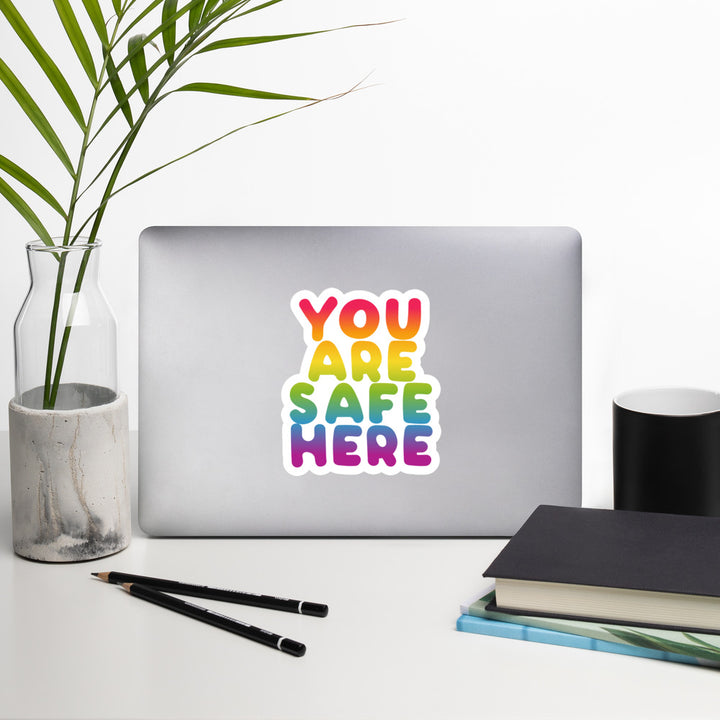 You Are Safe Here Rainbow Sticker Stickers The Rainbow Stores