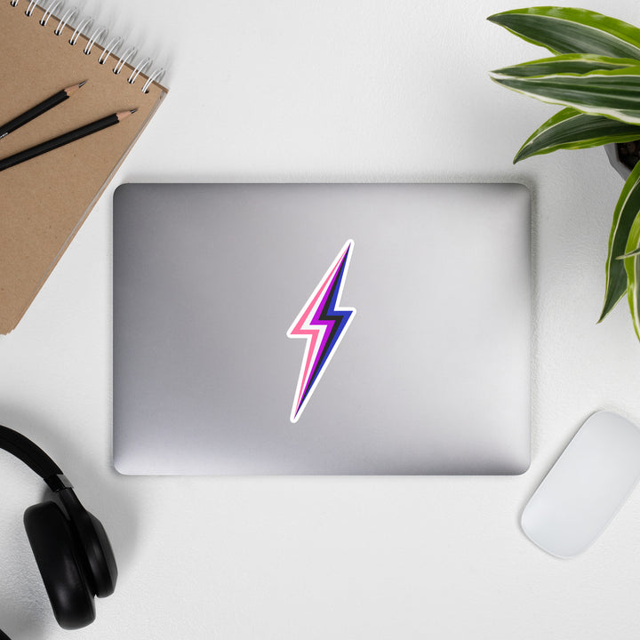 Gender Fluid Pride Lightning Sticker Stickers The Rainbow Stores