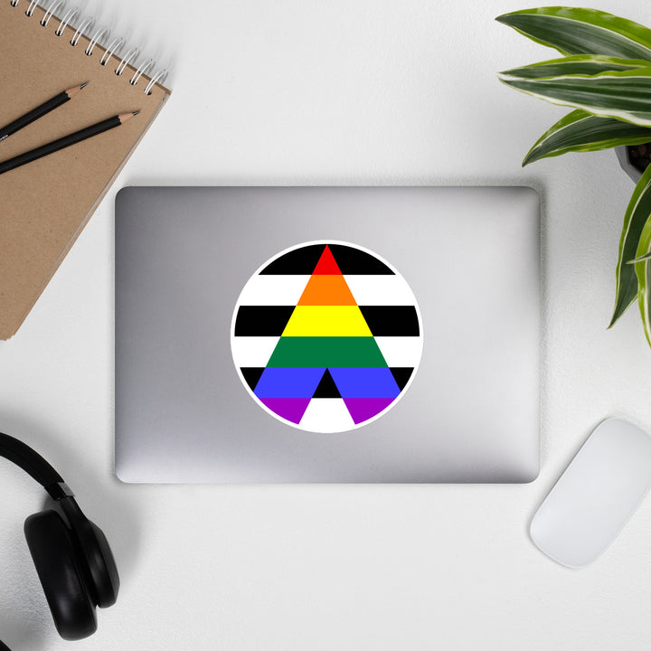 Circular LGBTQ+ Ally Sticker Stickers The Rainbow Stores