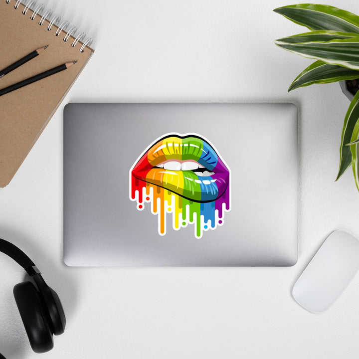 Rainbow Pride Lips Sticker Stickers The Rainbow Stores